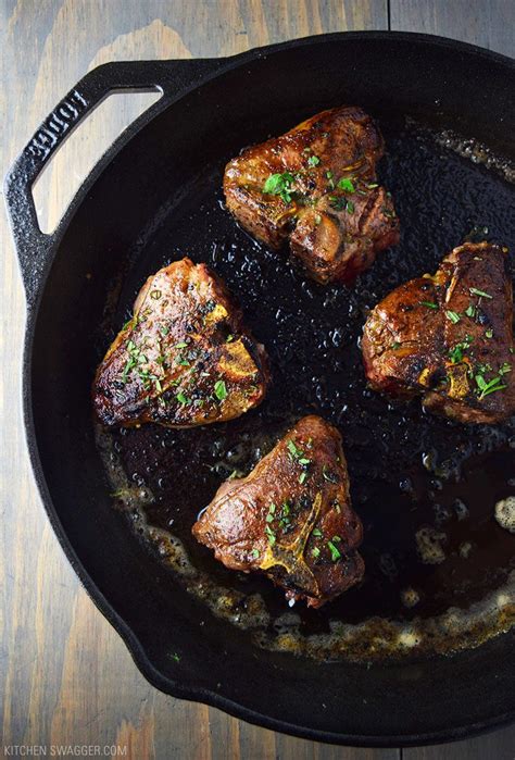 Check for seasonings before serving. Cast Iron Lamb Loin Chops with Herbs and Cognac Butter ...