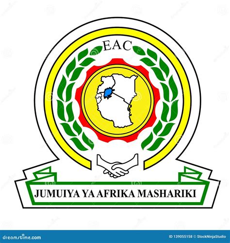 East African Community Emblem Vector Illustration On White Background
