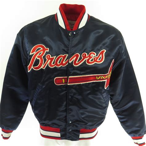 Vintage 80s Atlanta Braves Jacket Starter Satin Diamond Collection Mlb