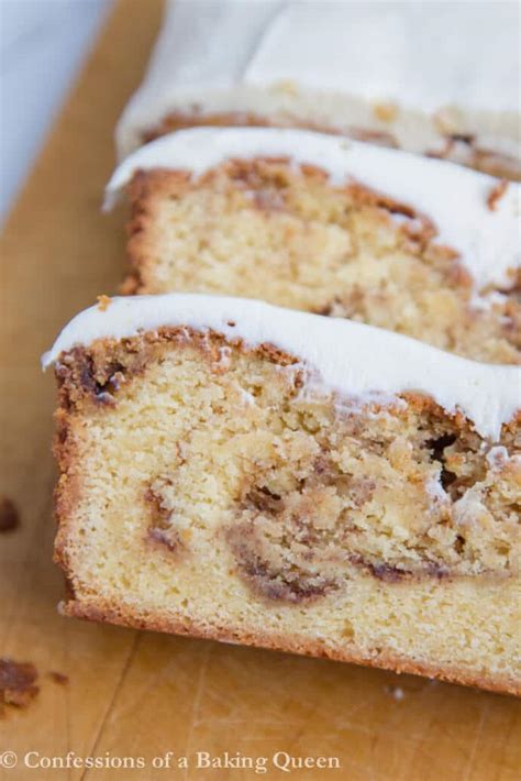 One of my favorites was her sock it to me cake. Cinnamon Roll Pound Cake - Confessions of a Baking Queen