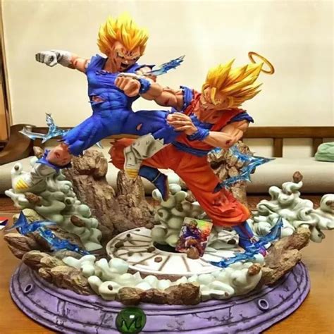 DRAGON BALL Z Figure Toys Vegeta VS Son Goku Limited Resin Figure Model
