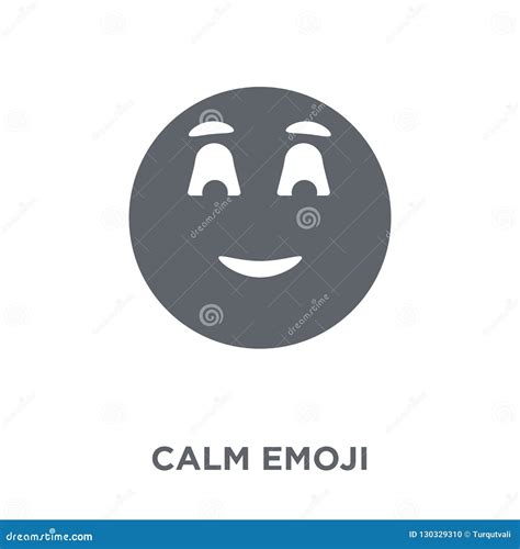 Calm Emoji Icon Trendy Calm Emoji Logo Concept On White Background