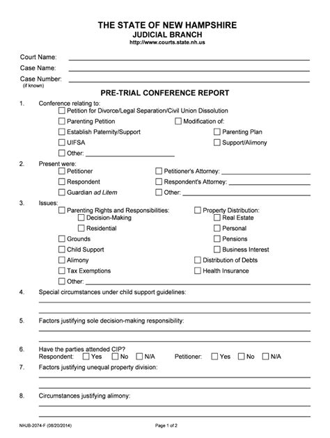 Pre Trial Conference Report Form Fill Out And Sign Printable Pdf