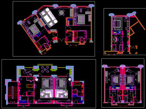 Resort Guest Room Design Dwg Cad Drawing File Download Now Cadbull
