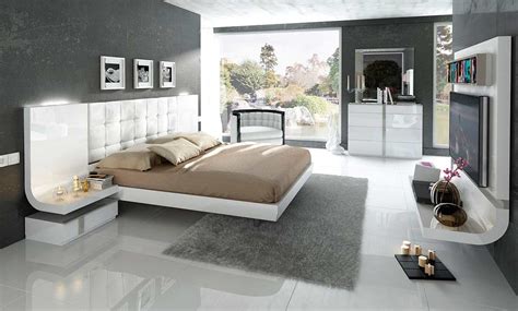 Grande Modern Bedroom Set White Color Modern Bedroom Furniture