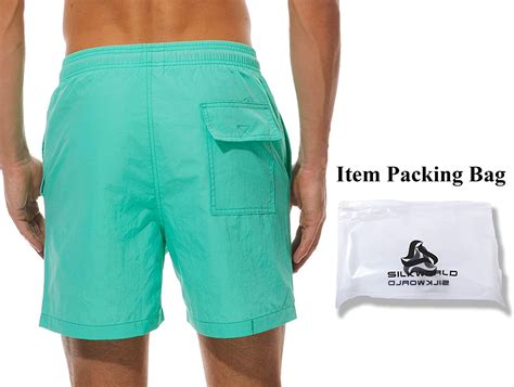 Silkworld Mens Swim Trunks Quick Dry Beach Shorts With Pockets Ebay