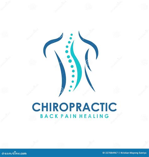 A Set Of Chiropractic Logo Vector Spine Health Care Medical Symbol Or