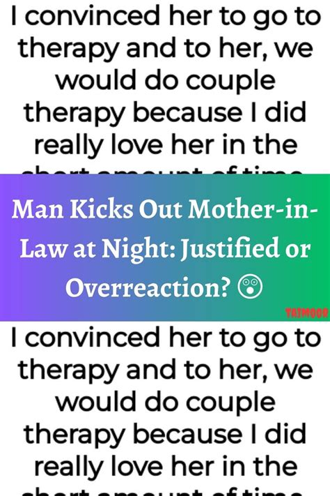 Man Kicks Out Mother In Law At Night Justified Or Overreaction 😲 Couples Therapy Love Her