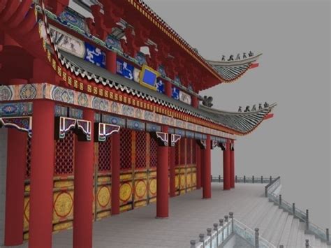 Ancient Chinese Building Pack 3d Model In Gebouwen 3dexport