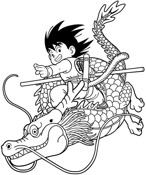 Dragon ball z dragon illustration, shenron goku gohan vegeta dragon ball, dragon ball transparent background png clipart. Dragon Ball - Kid Goku 32 - Dragon Box - lineart by ...