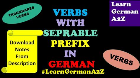 Verbs With Separable Prefixes In German Lesson 17a1 Learn German