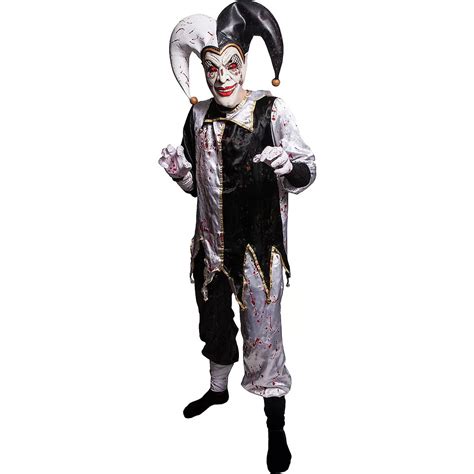 Adult Light Up Evil Harlequin Jester Costume Party City