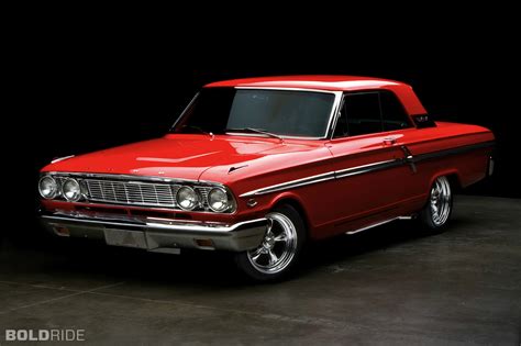1964 Ford Fairlane 500 Red Hot Rod Muscle Cars Classic Wallpaper