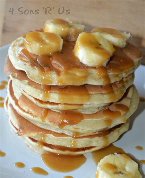 Banana Pancakes With Peanut Butter Syrup 4 Sons R Us