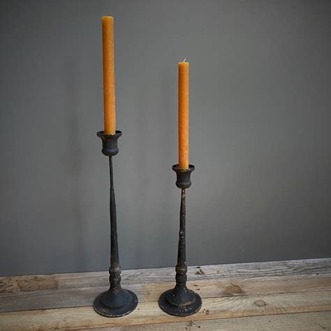 Delilah Distressed Metal Candlestick Two Sizes