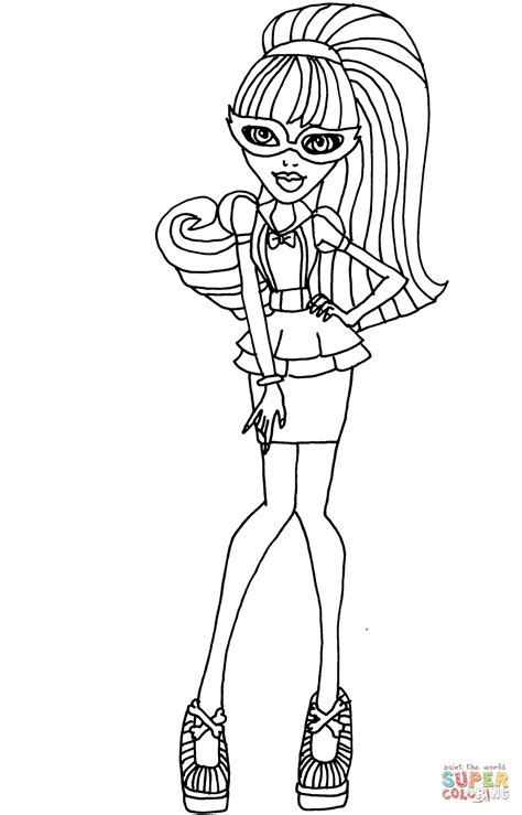 Ghoulia Yelps Dot Dead Gorgeous Coloring Page Free Printable Coloring Pages