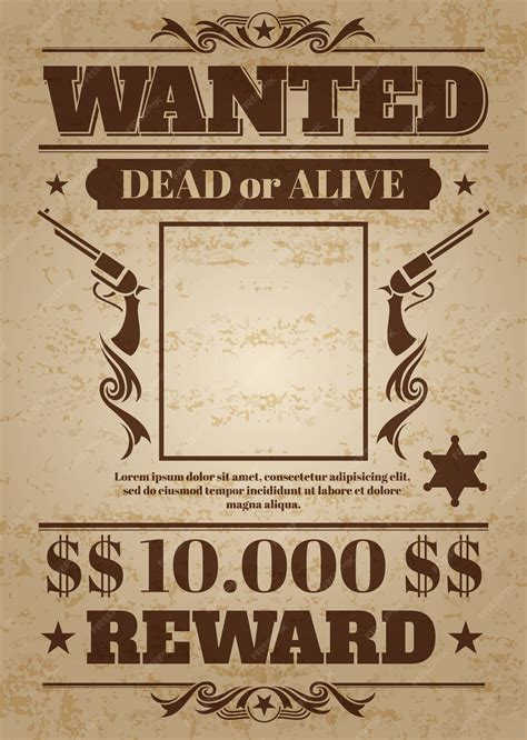 Old Western Wanted Poster Template Database