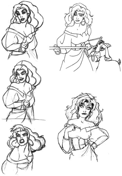 Esmeralda Disney Art Style Disney Concept Art Disney Sketches