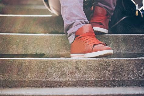 Womans Feet On Stairs By Stocksy Contributor Lumina Stocksy