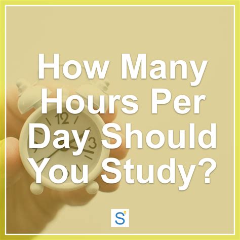 How Many Hours A Day Should You Study Mindmaps Unleashed
