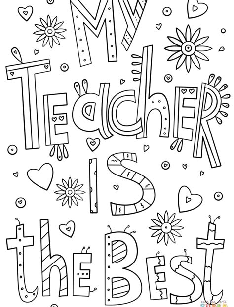 Newest Coloring Pages Teacher Appreciation Week Updated Printable