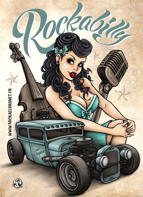 157 Best Rockabilly Art Images On Pinterest Etchings Garages And