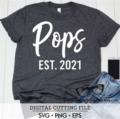 Pops Est 2021 Svg Pops Since 2021 Promoted To Pops New Etsy