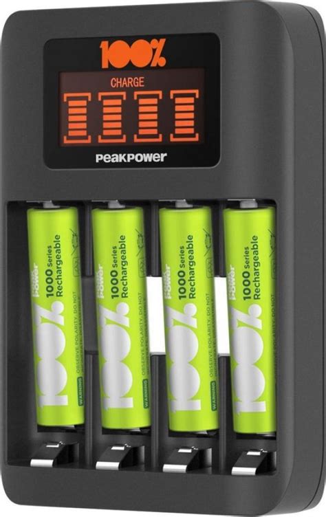 100 Peak Power Batterij Oplader U412 Milieubewuste Keuze USB
