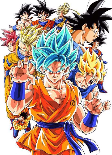 Son Goku Todas Las Fases Con Imágenes Personajes De Dragon Ball