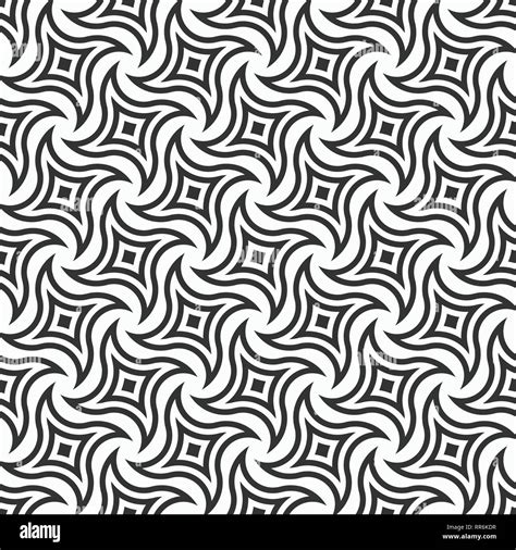 Abstract Seamless Pattern Regular Repeating Swirling Geometric Shapes