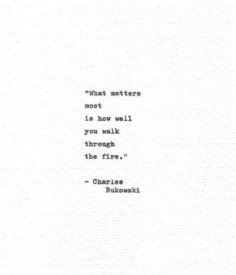 Charles Bukowski Hand Typed Poetry Quote Walk Through