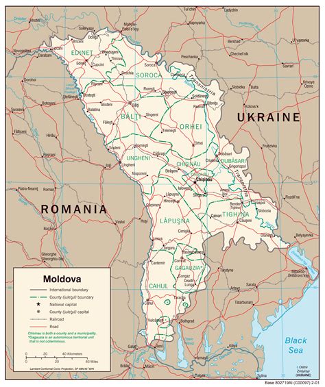 Large Detailed Political And Administrative Map Of Moldova With Roads