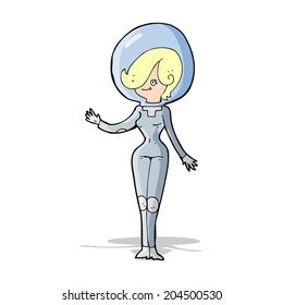 Cartoon Space Woman Stock Vector Royalty Free Shutterstock