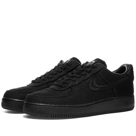 Nike X Stussy Air Force 1 Low Black And Black End