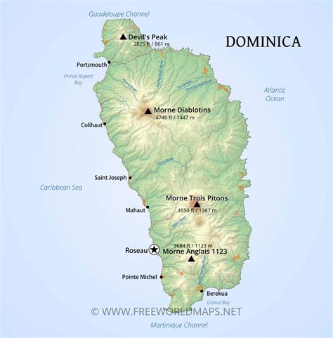 Where Is Dominica Located On The Map Lake Okeechobee Fishing Map