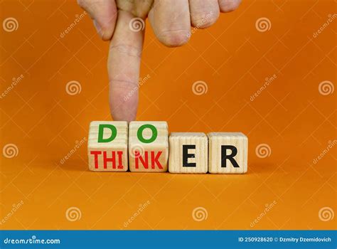 Doer Or Thinker Symbol Concept Words Doer Or Thinker On Wooden Cubes
