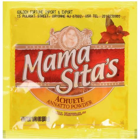 Mama Sitas Annatto Powder 10g Filipino Achuete Cornstarch Mix