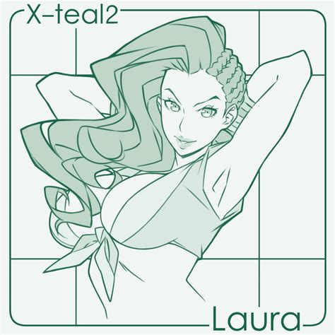 X T3al Laura Matsuda Street Fighter Street Fighter V 1girl Armpits Arms Behind Head