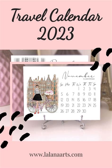 Fashion And Travel Calendar 2023 By Lalana Arts Travel Calendar