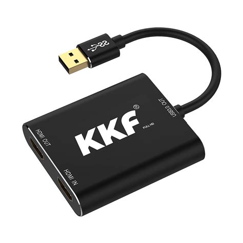 buy kkf hdmi video capture card 4k usb 3 0 capture card for live streaming and 1080p 60fps