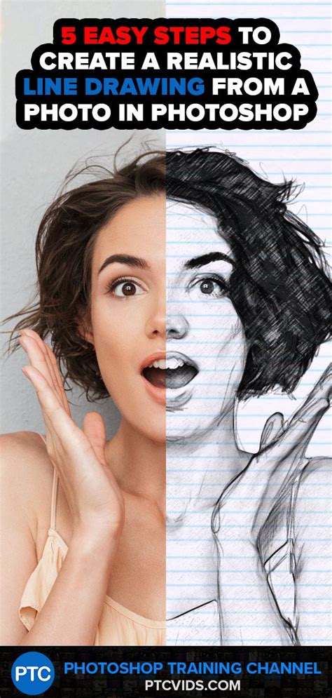 5 Easy Steps To Create A Realistic Line Drawing From A Photo In