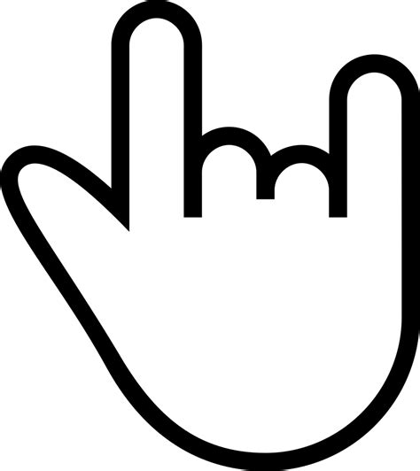 Rock and roll hand symbol. Rock N Roll Gesture Outlined Hand Symbol Svg Png Icon Free ...