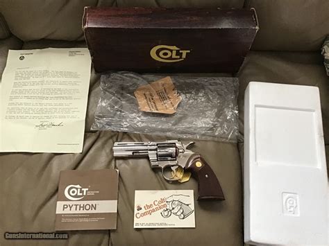 Colt Python 357 Magnum 4 Bright Nickel Mfg 1980 New Unfired