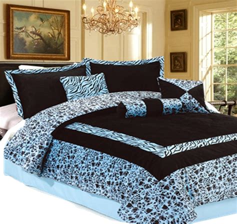 Home baby sports & outdoors beauty target bare home elegant comfort great bay home home fashion designs homesquare levtex home modern threads obedding.com standard textile home the lakeside collection vcny home $0. 15PC Blue luxury Safarina Faux Fur Comforter w/ Matching ...