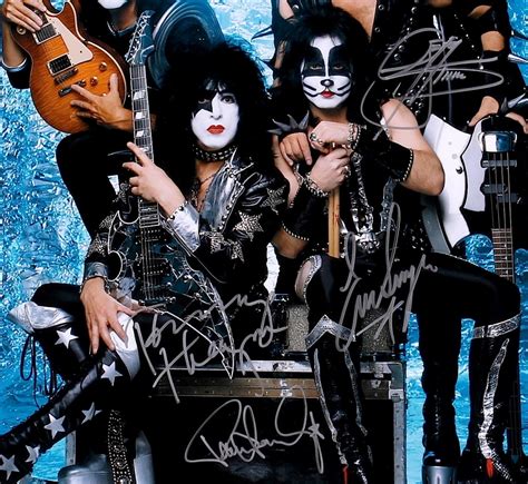 Paul Stanley Gene Simmons Eric Singer And Tommy Thayer Signed Kiss