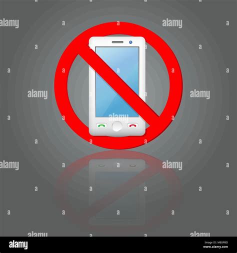 No Phone Vector Red Sign Stock Vector Image And Art Alamy