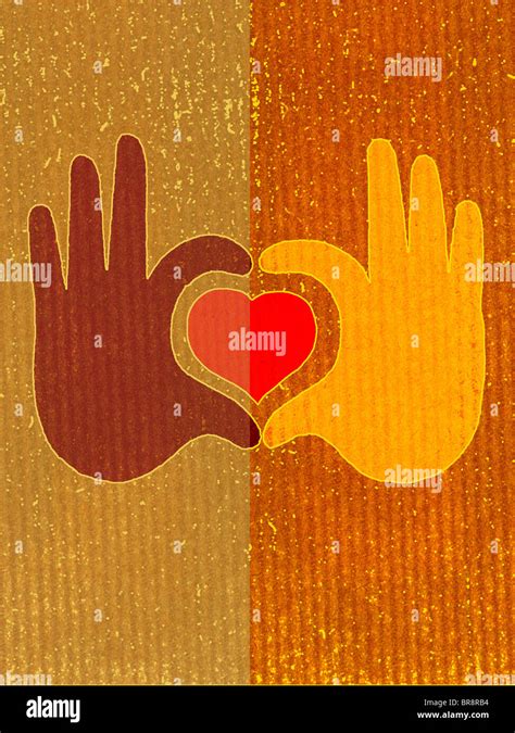 Two Hands Surrounding A Heart Stock Photo Alamy