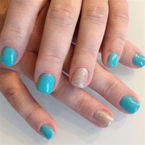 Tiffany Blue And Gold Getgelinails Gel Nails Nails Nail Art Gel Nails