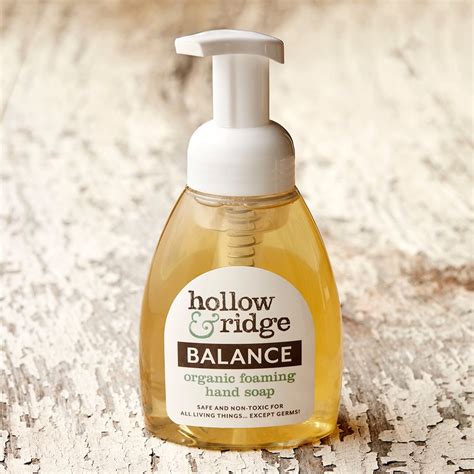 Organic Foaming Hand Soap Balance Hollow And Ridge Essential Oil