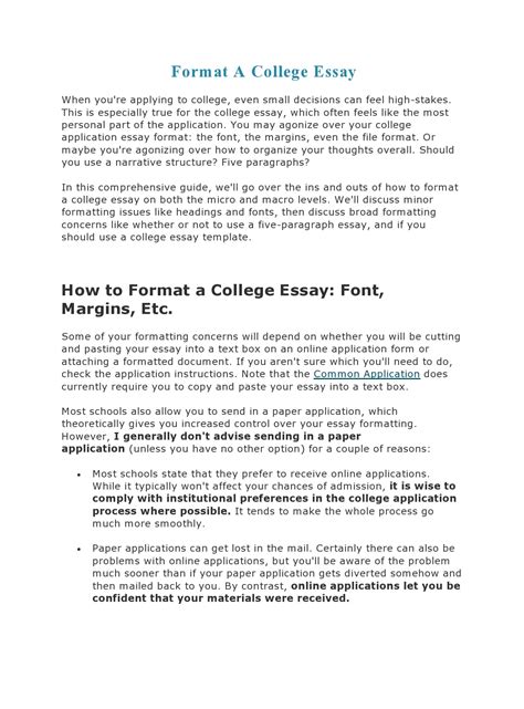 Buy College Admission Essay Format Mla MLA Format Guidelines